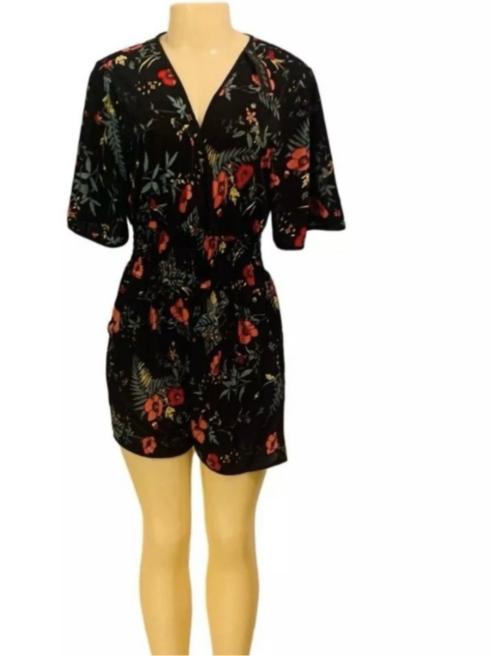 C-Mode Sz S/M Women Floral Romper
